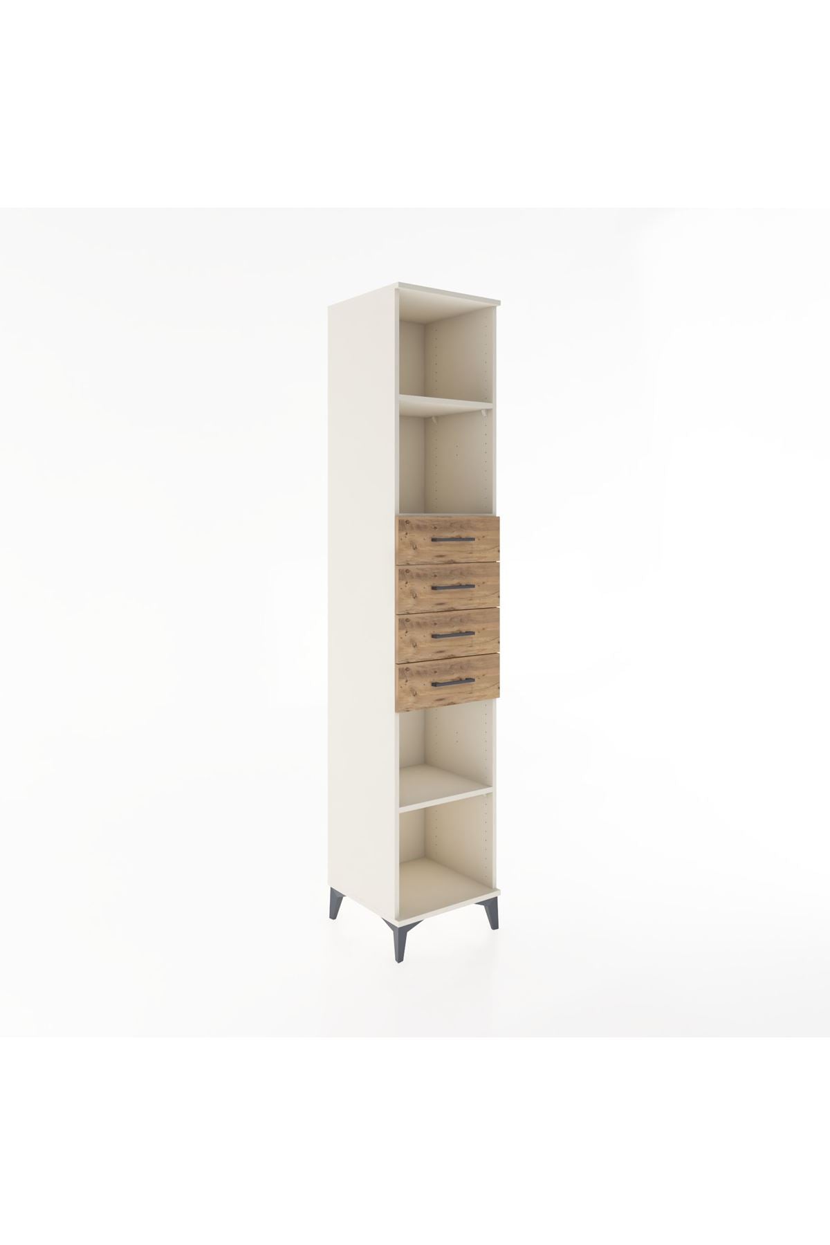 Hyperion Dolap 3 Raflı 4 Çekmeceli 44x44x221 - S61M244V3B