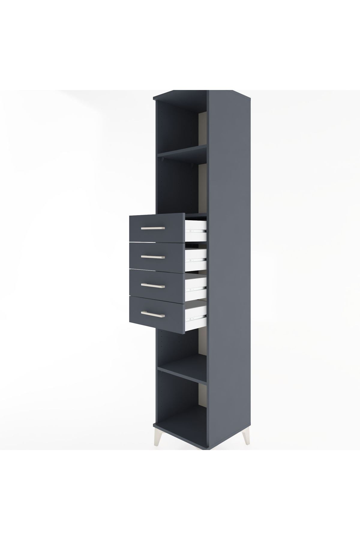 Hyperion Dolap 3 Raflı 4 Çekmeceli 44x44x221 - S61M244V5B