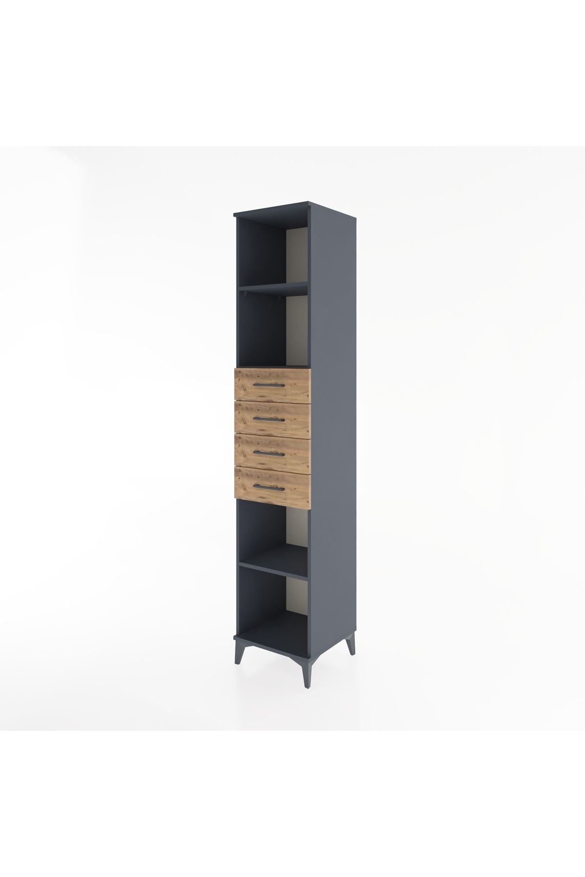 Hyperion Dolap 3 Raflı 4 Çekmeceli 44x44x221 - S61M244V6B