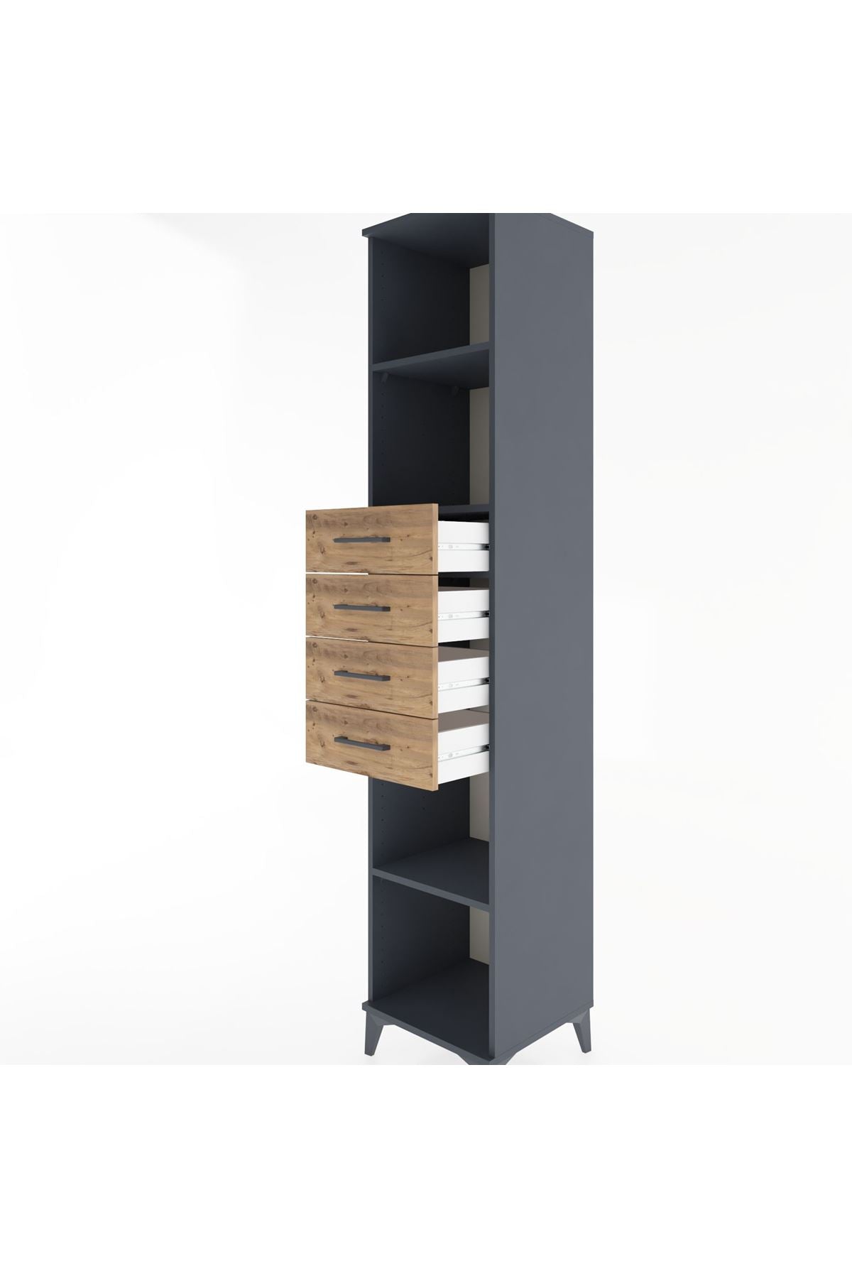 Hyperion Dolap 3 Raflı 4 Çekmeceli 44x44x221 - S61M244V6B