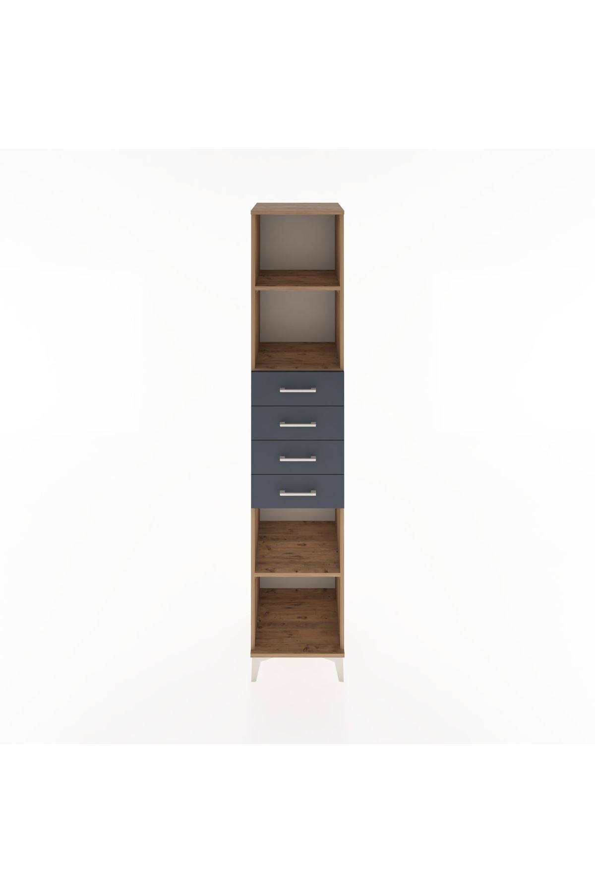 Hyperion Dolap 3 Raflı 4 Çekmeceli 44x44x221 - S61M244V8B