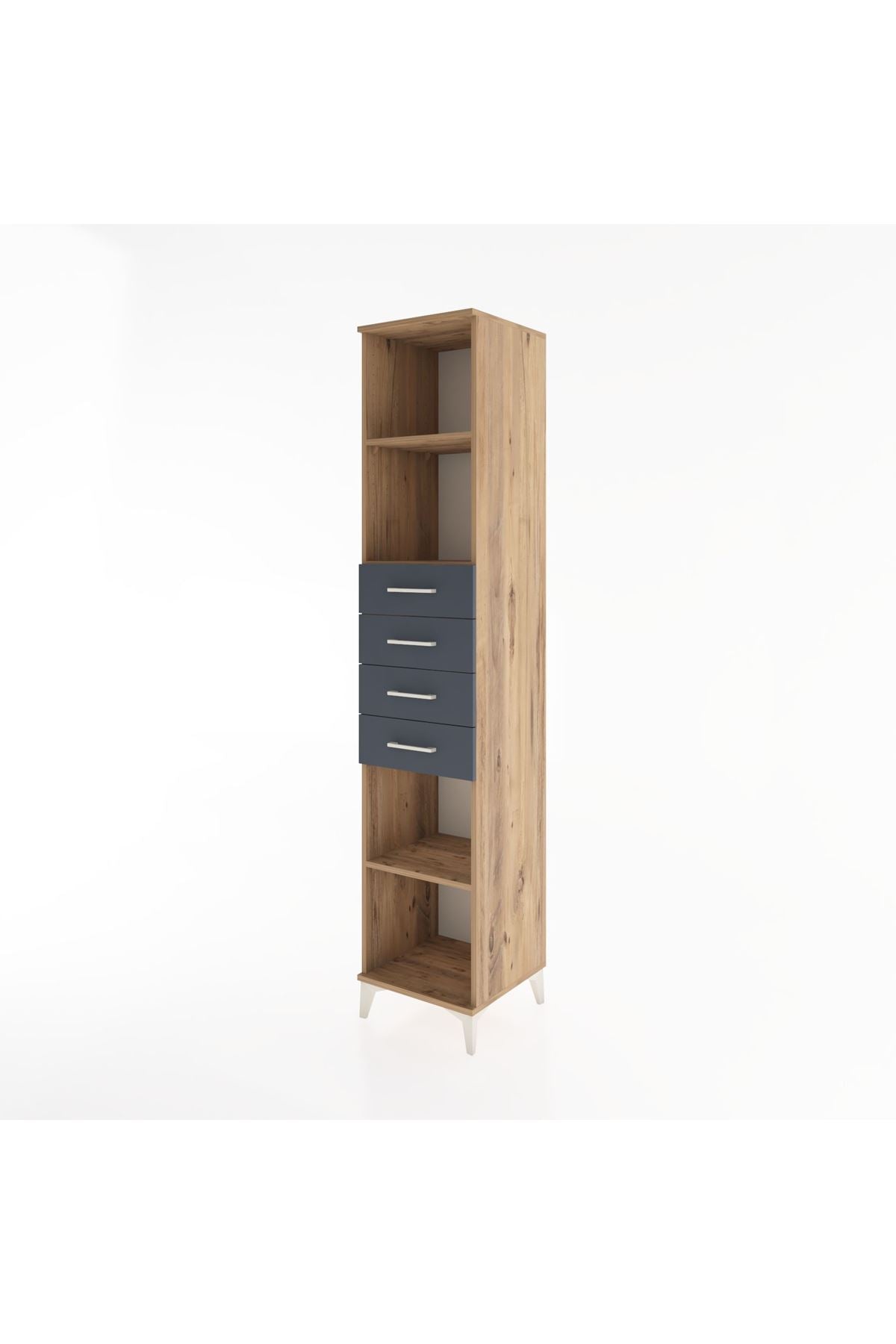 Hyperion Dolap 3 Raflı 4 Çekmeceli 44x44x221 - S61M244V8B