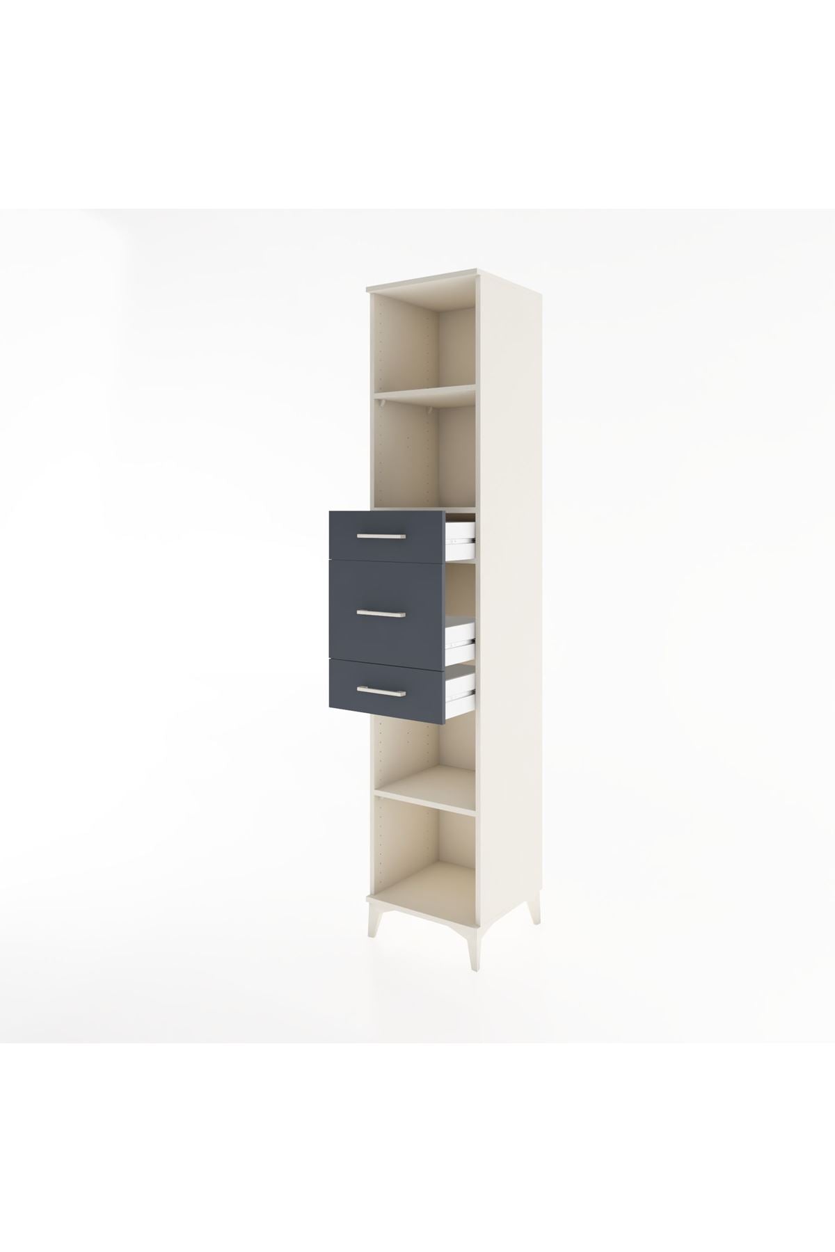 Hyperion Dolap 3 Raflı 3 Çekmeceli 44x44x221 - S61M245V2B