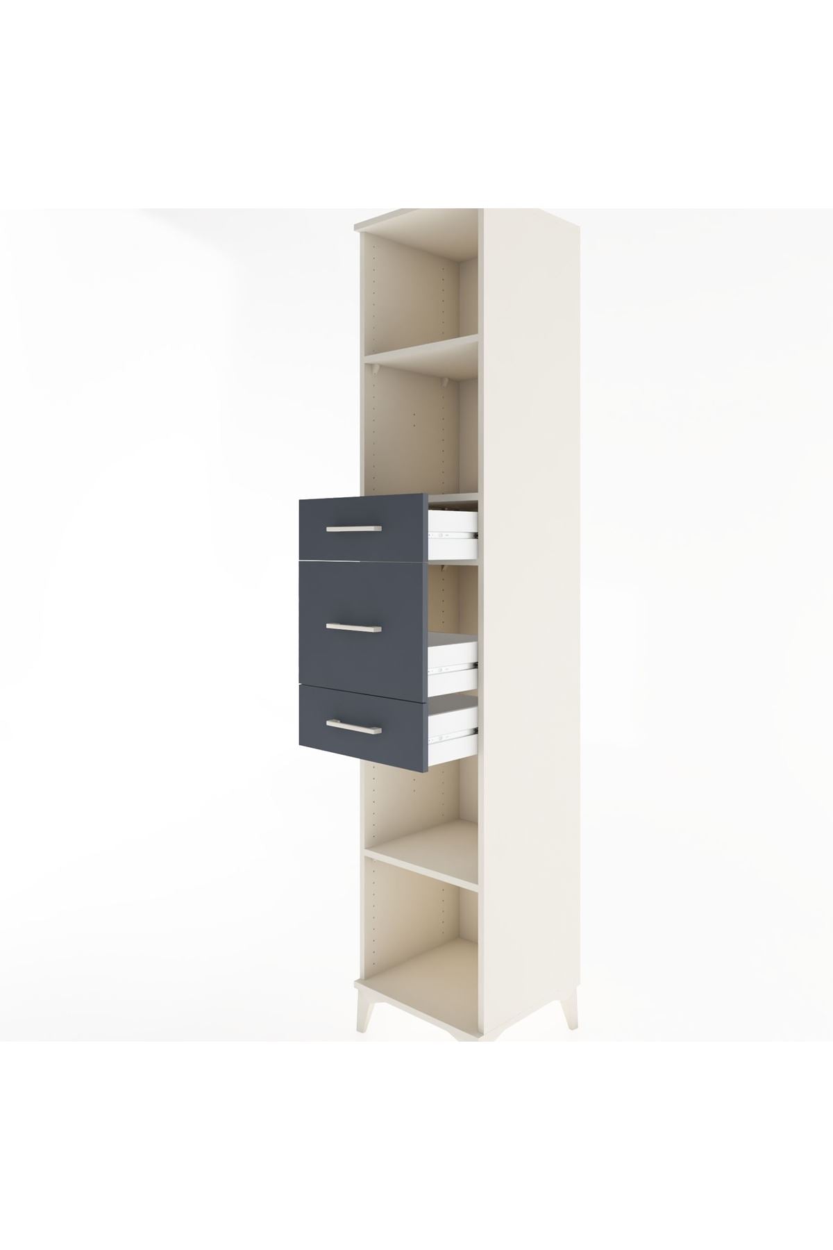 Hyperion Dolap 3 Raflı 3 Çekmeceli 44x44x221 - S61M245V2B