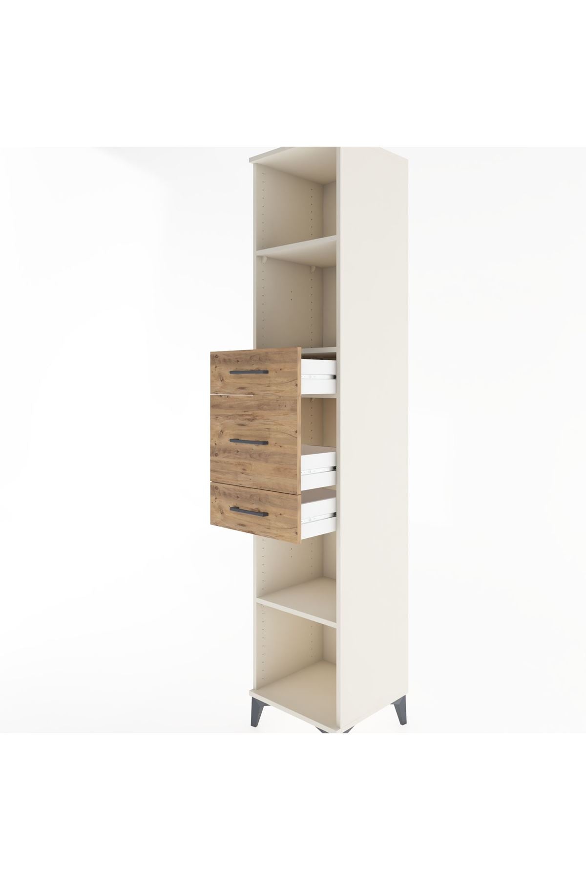 Hyperion Dolap 3 Raflı 3 Çekmeceli 44x44x221 - S61M245V3B