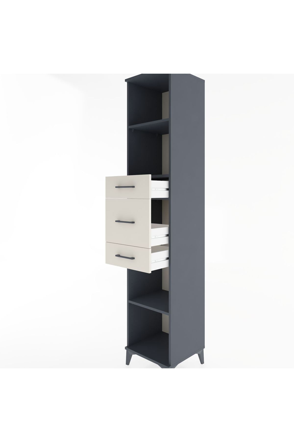 Hyperion Dolap 3 Raflı 3 Çekmeceli 44x44x221 - S61M245V4B