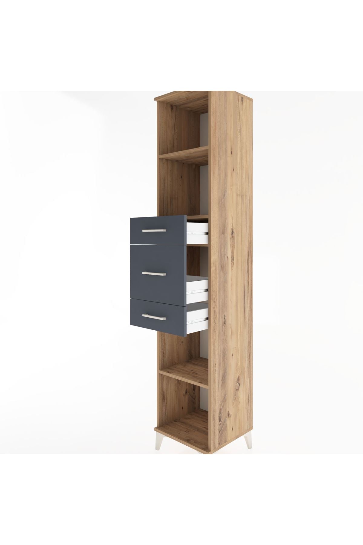 Hyperion Dolap 3 Raflı 3 Çekmeceli 44x44x221 - S61M245V8B