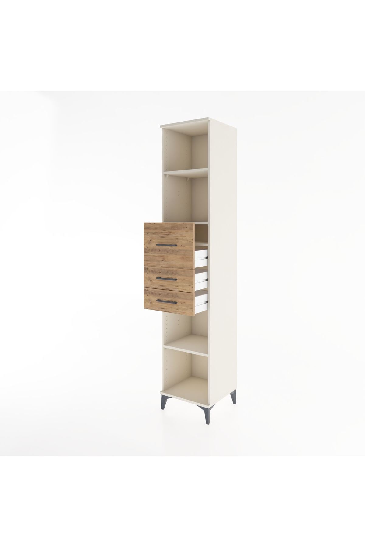 Hyperion Dolap 4 Raflı 3 Çekmeceli 44x44x221 - S61M246V3B