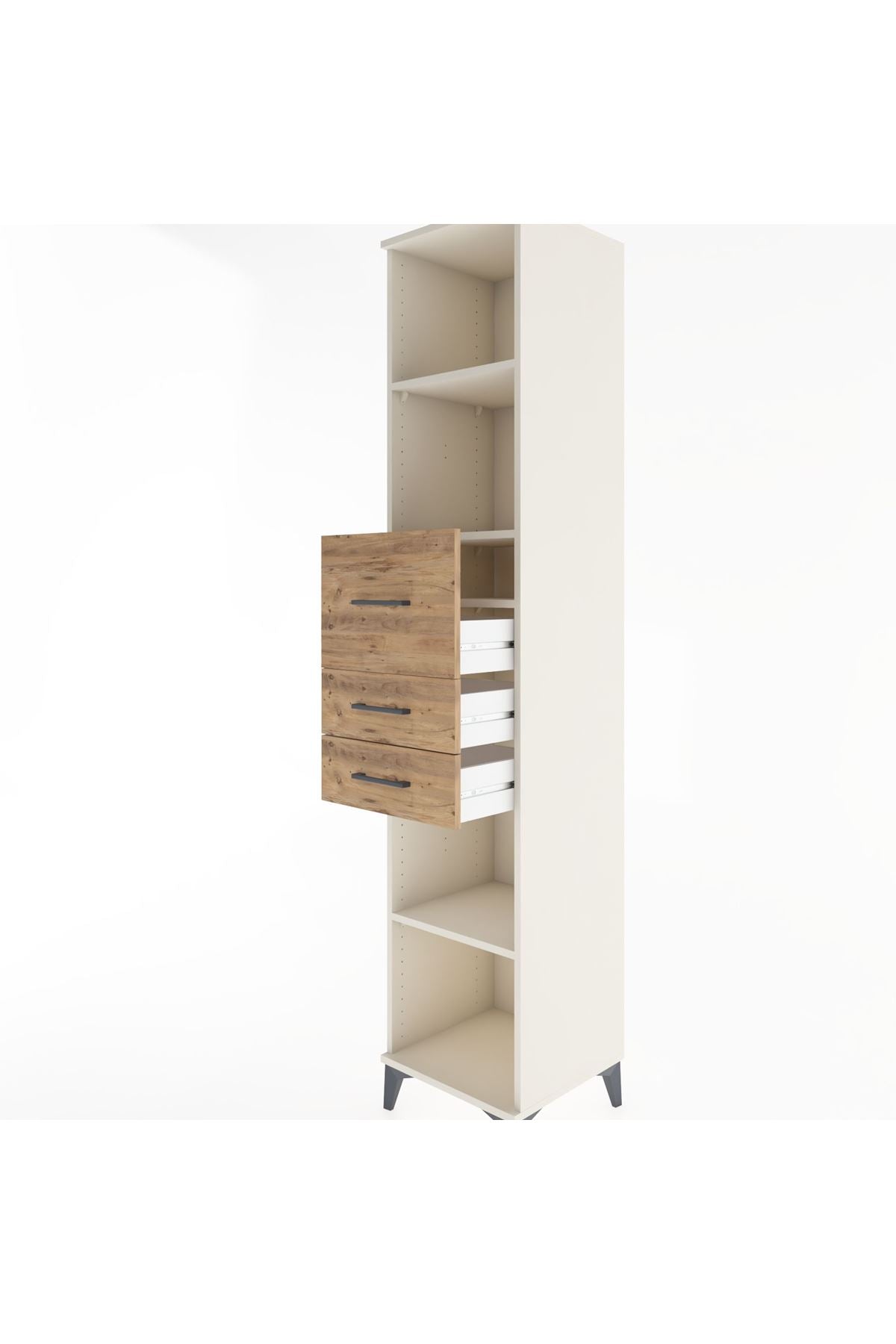 Hyperion Dolap 4 Raflı 3 Çekmeceli 44x44x221 - S61M246V3B