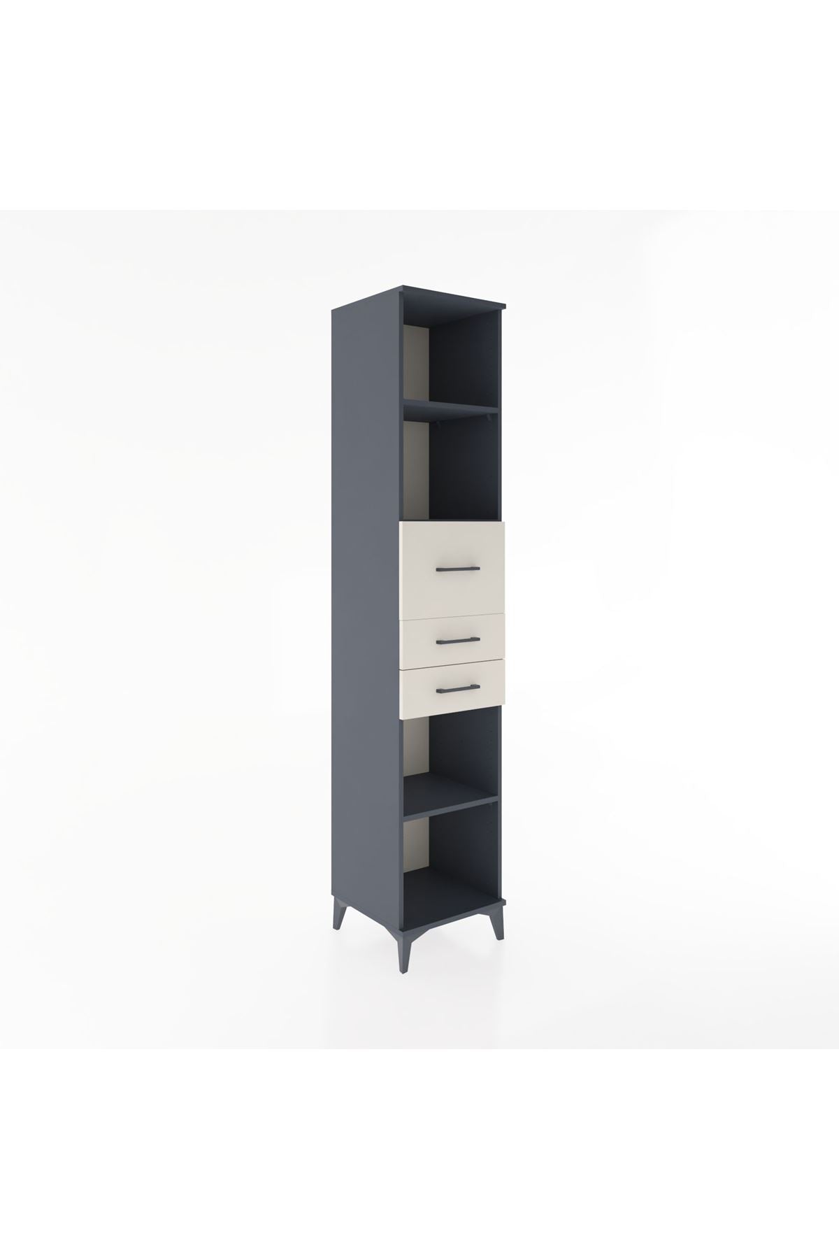 Hyperion Dolap 4 Raflı 3 Çekmeceli 44x44x221 - S61M246V4B