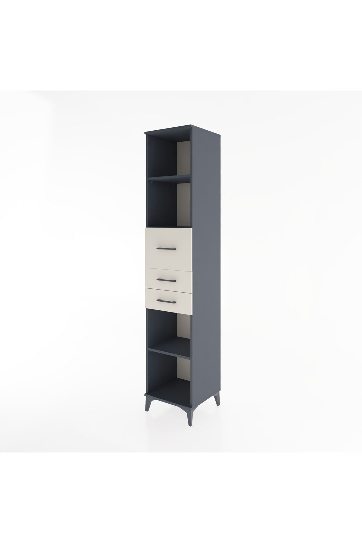 Hyperion Dolap 4 Raflı 3 Çekmeceli 44x44x221 - S61M246V4B