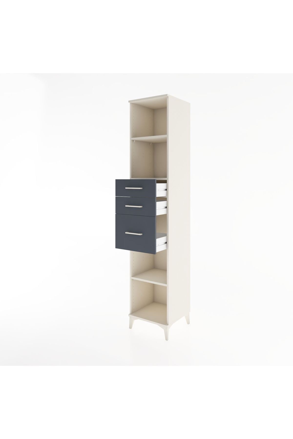 Hyperion Dolap 3 Raflı 3 Çekmeceli 44x44x221 - S61M247V2B