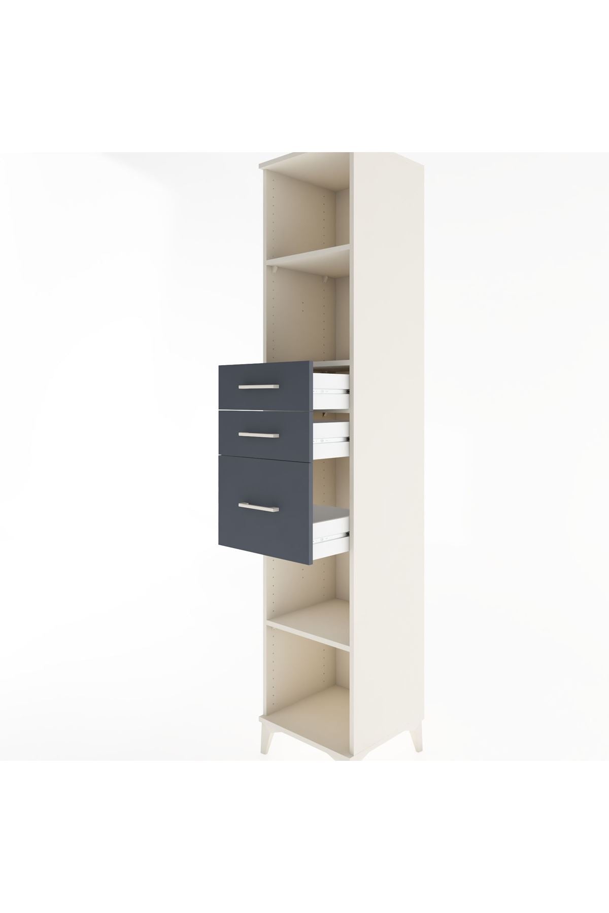 Hyperion Dolap 3 Raflı 3 Çekmeceli 44x44x221 - S61M247V2B