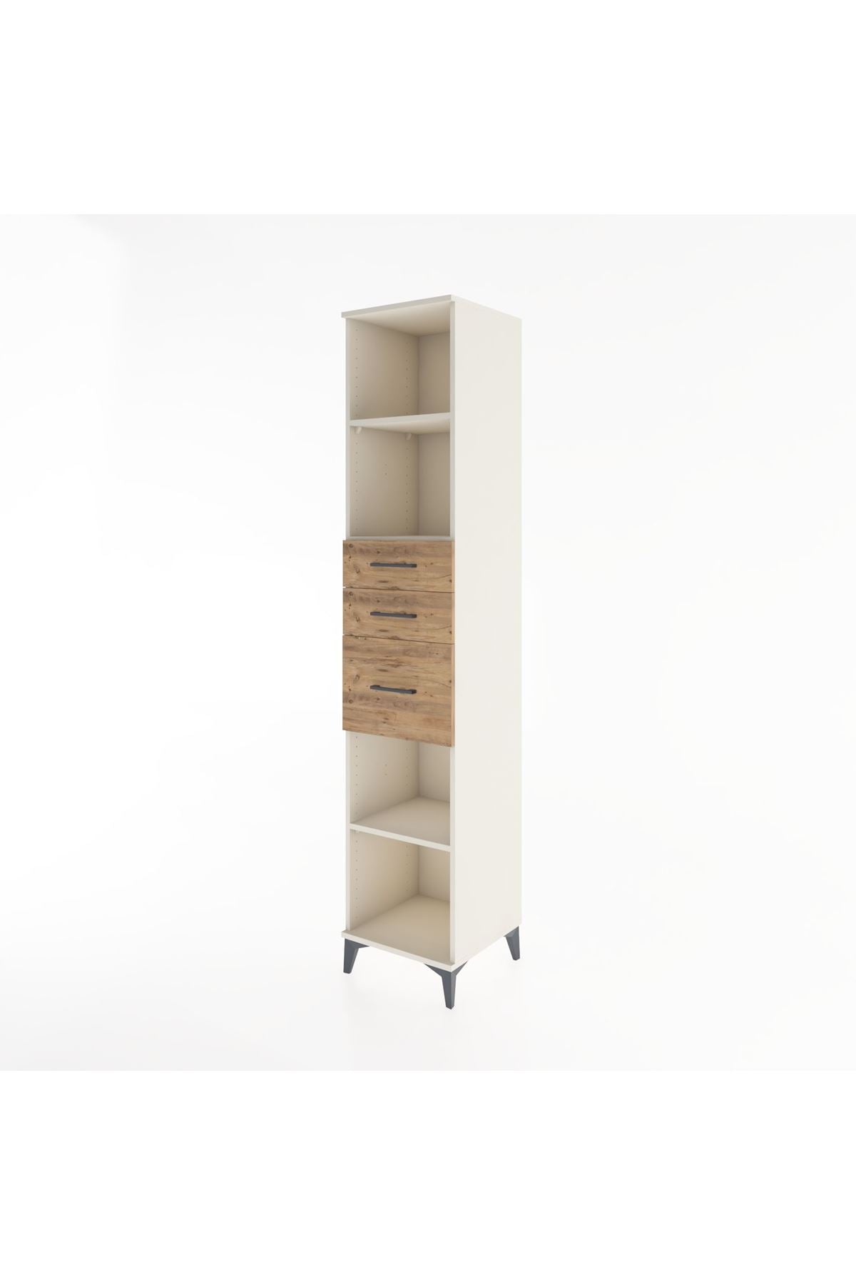 Hyperion Dolap 3 Raflı 3 Çekmeceli 44x44x221 - S61M247V3B