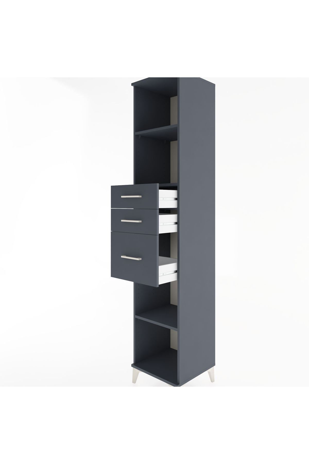 Hyperion Dolap 3 Raflı 3 Çekmeceli 44x44x221 - S61M247V5B