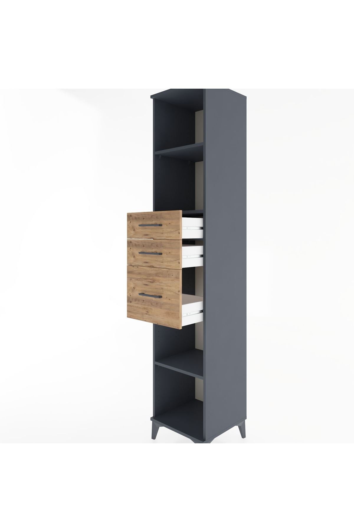 Hyperion Dolap 3 Raflı 3 Çekmeceli 44x44x221 - S61M247V6B