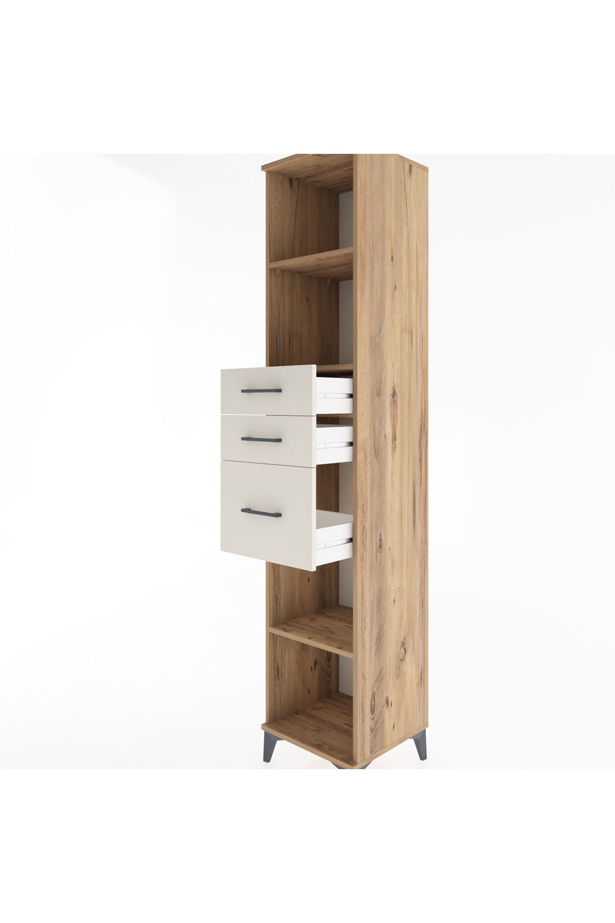 Hyperion Dolap 3 Raflı 3 Çekmeceli 44x44x221 - S61M247V7B