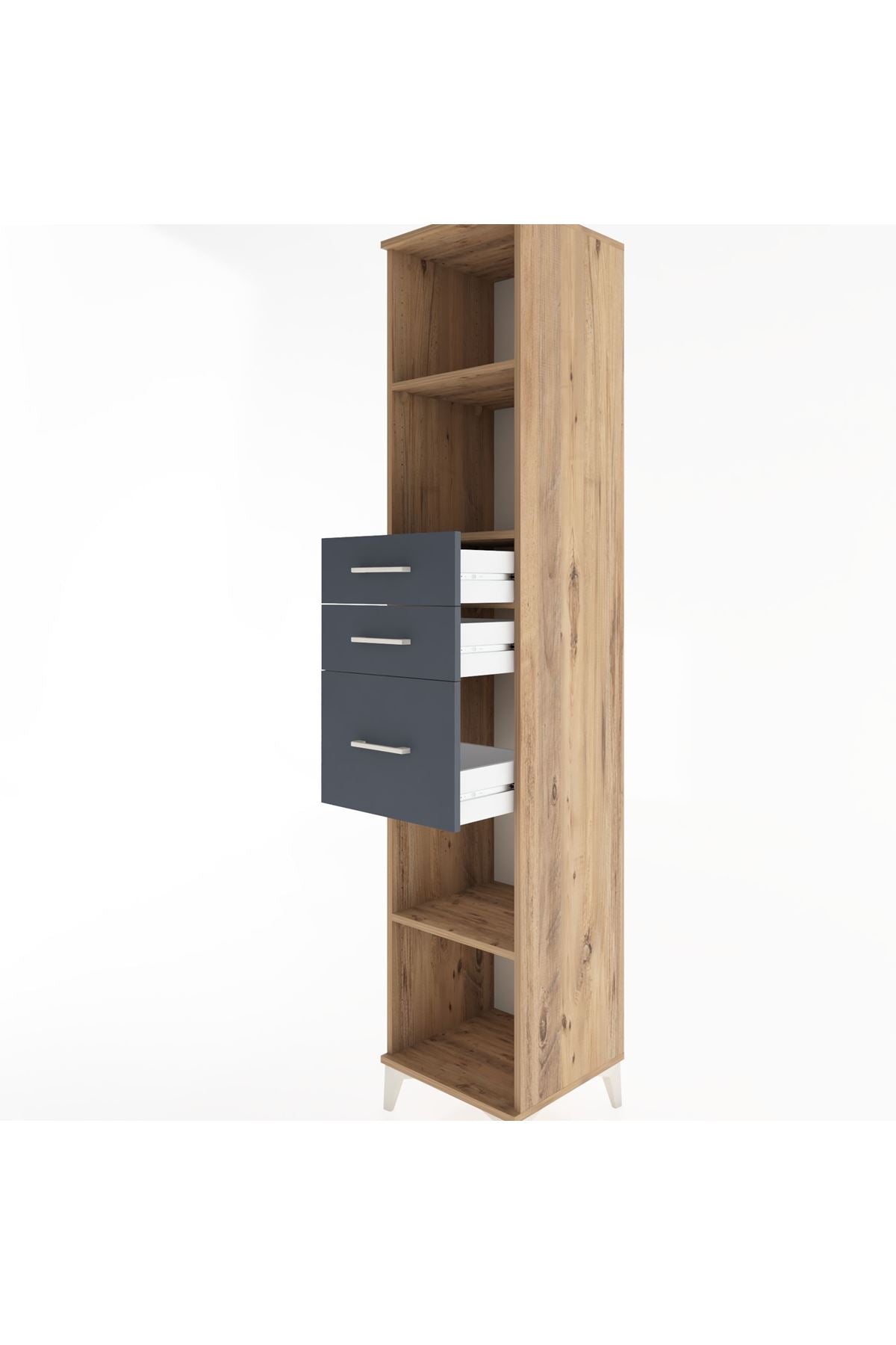 Hyperion Dolap 3 Raflı 3 Çekmeceli 44x44x221 - S61M247V8B