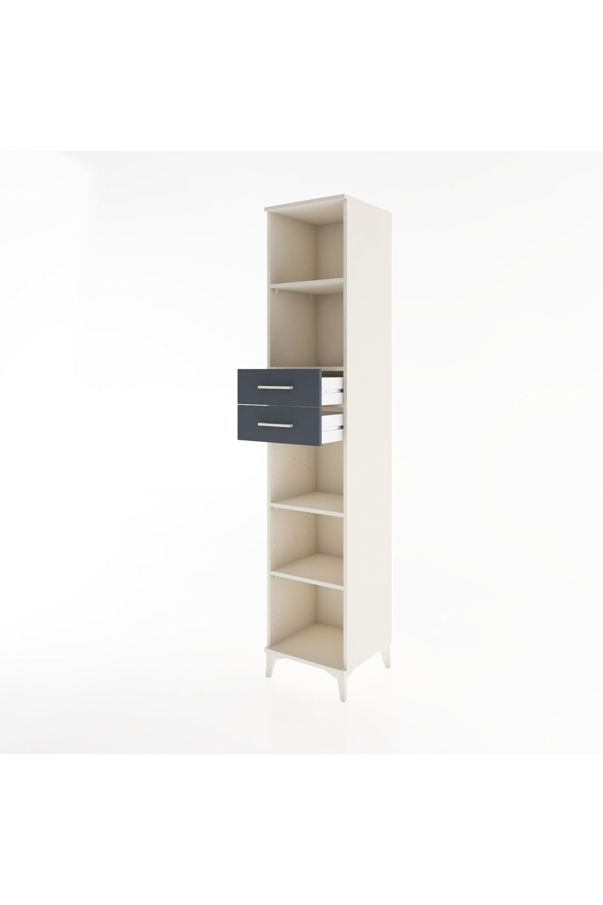 Hyperion Dolap 4 Raflı 2 Çekmeceli 44x44x221 - S61M249V2B