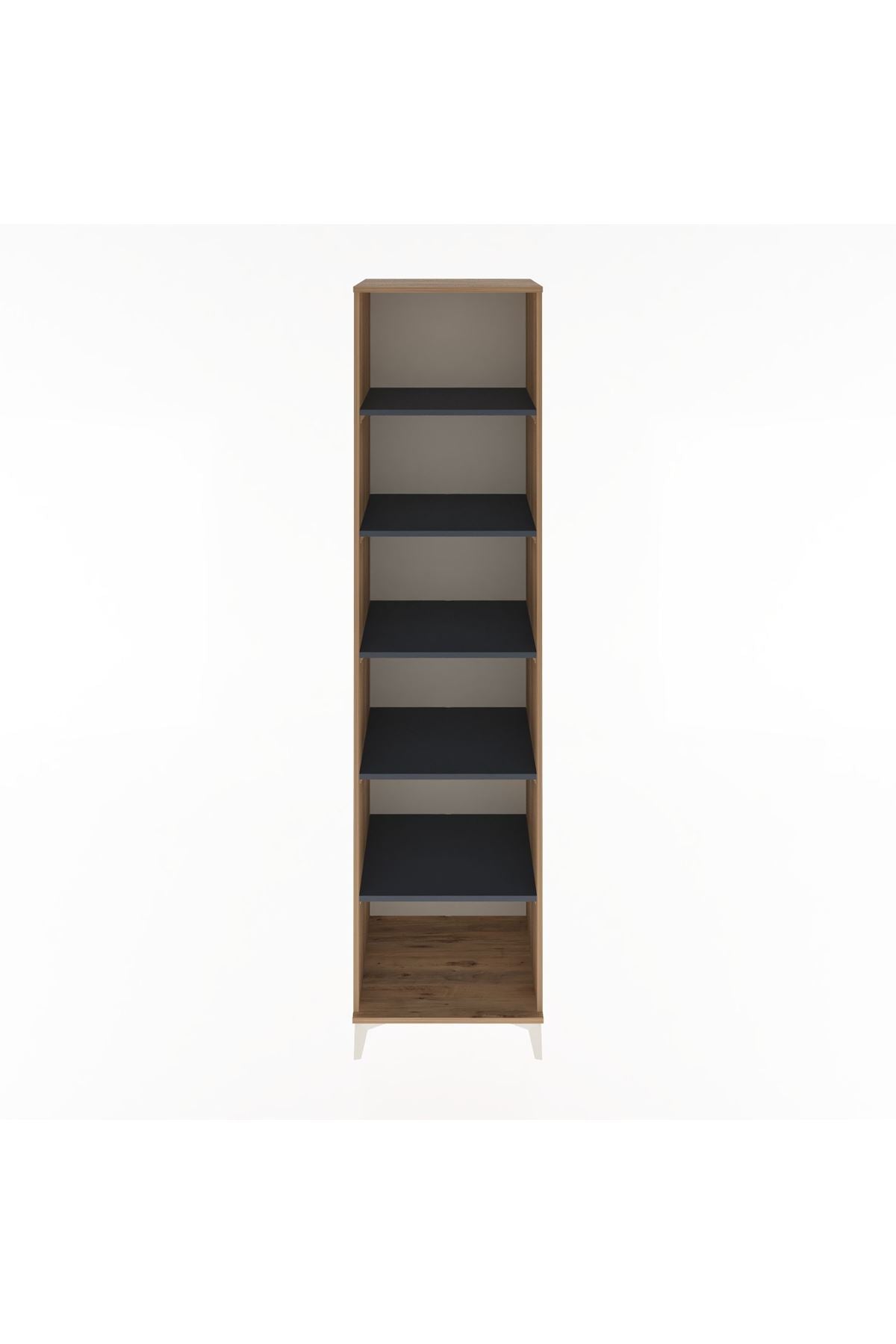 Hyperion Dolap 5 Raflı 60x44x243 Çam-Antrasit