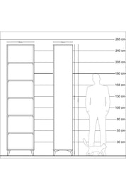 Hyperion Dolap 5 Raflı 60x44x243 Çam-Çam