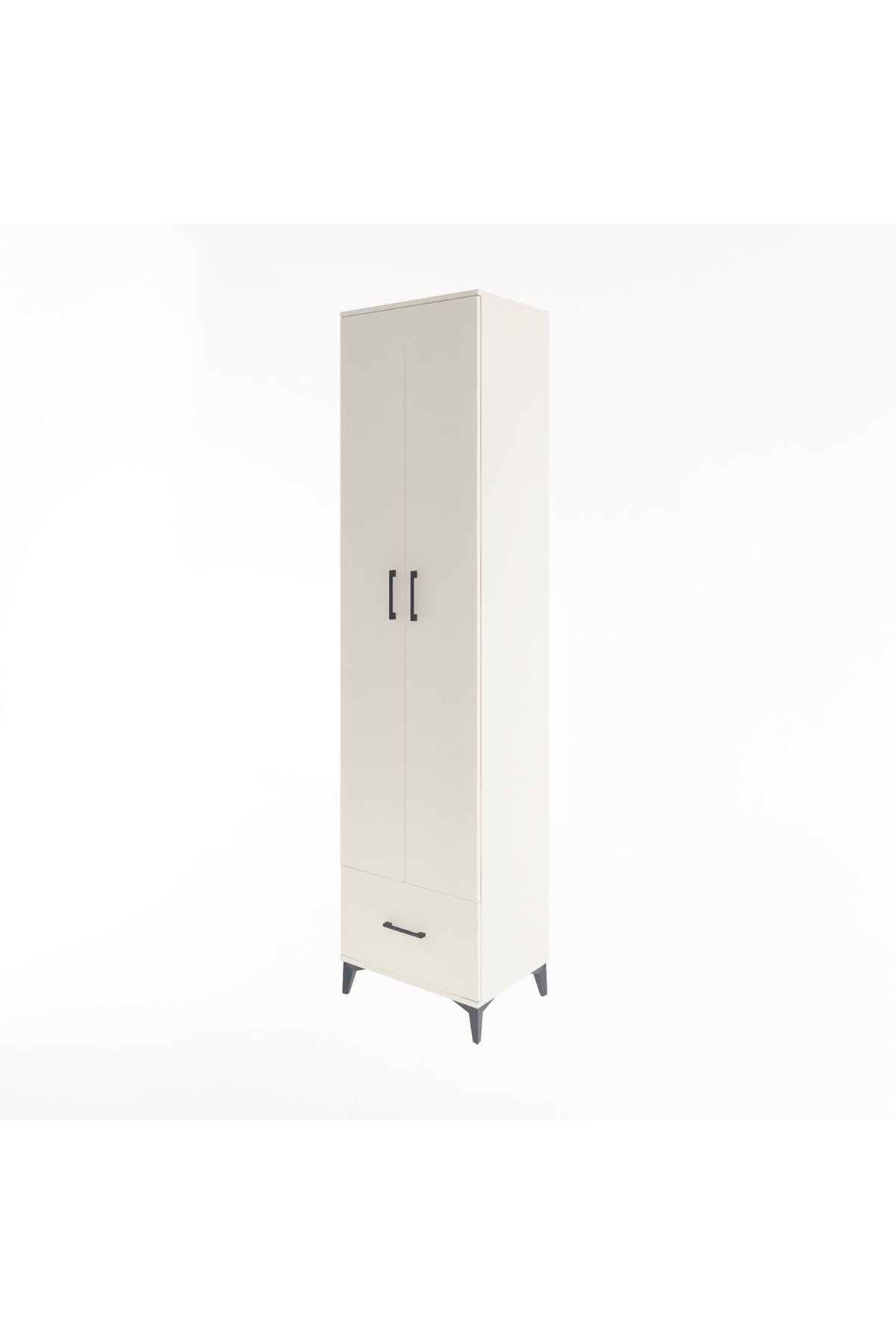 Hyperion Dolap 6 Raflı Tek Çekmeceli 2 Kapaklı 60x44x243 Aytaşı-Aytaşı