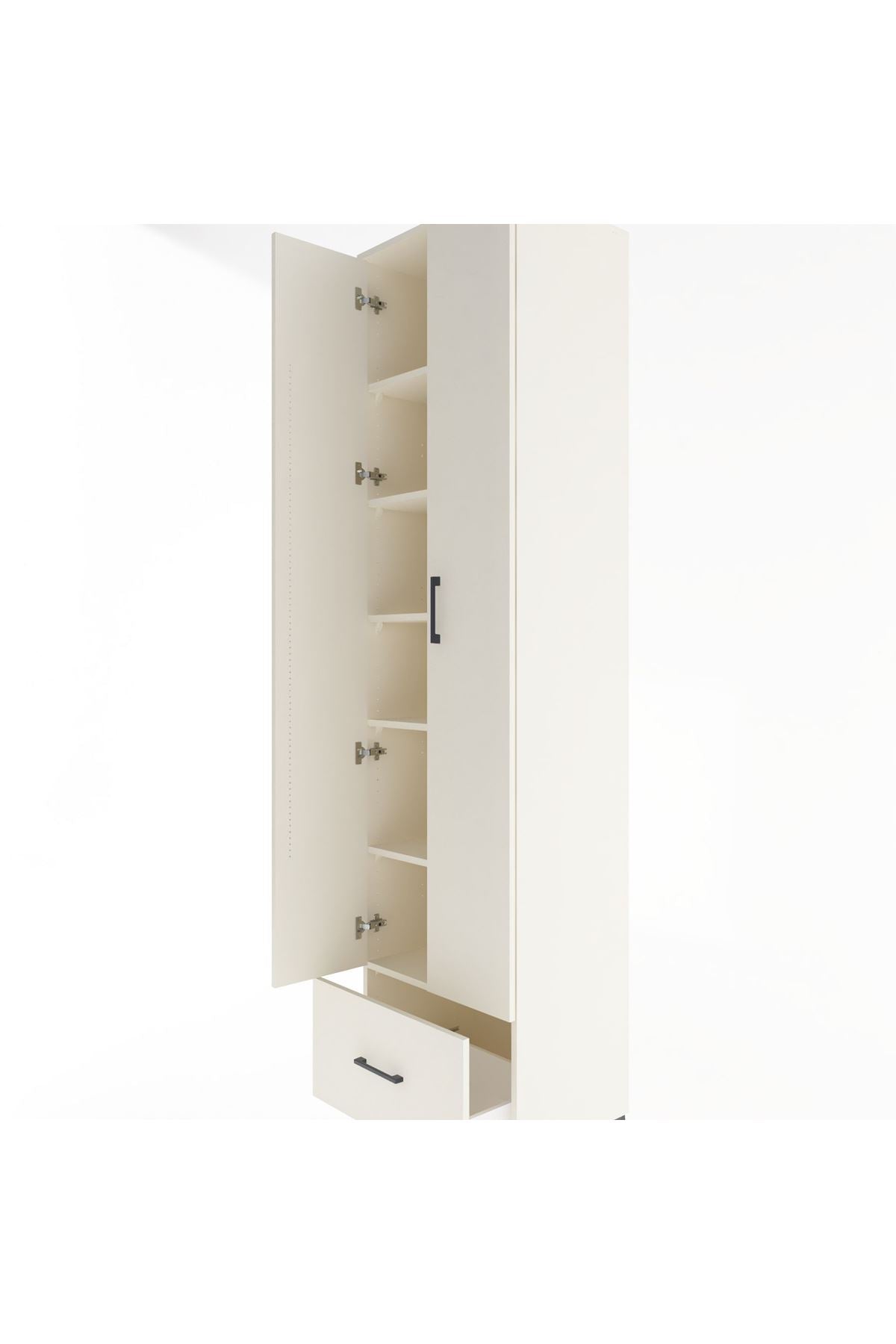 Hyperion Dolap 6 Raflı Tek Çekmeceli 2 Kapaklı 60x44x243 Aytaşı-Aytaşı