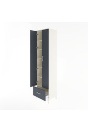 Hyperion Dolap 6 Raflı Tek Çekmeceli 2 Kapaklı 60x44x243 Aytaşı-Antrasit