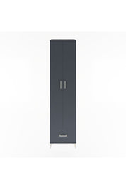 Hyperion Dolap 6 Raflı Tek Çekmeceli 2 Kapaklı 60x44x243 Antrasit-Antrasit