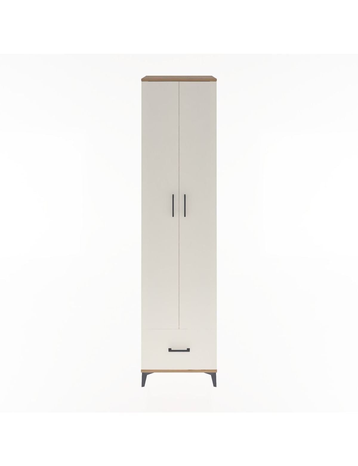 Hyperion Dolap 6 Raflı Tek Çekmeceli 2 Kapaklı 60x44x243 Çam-Aytaşı