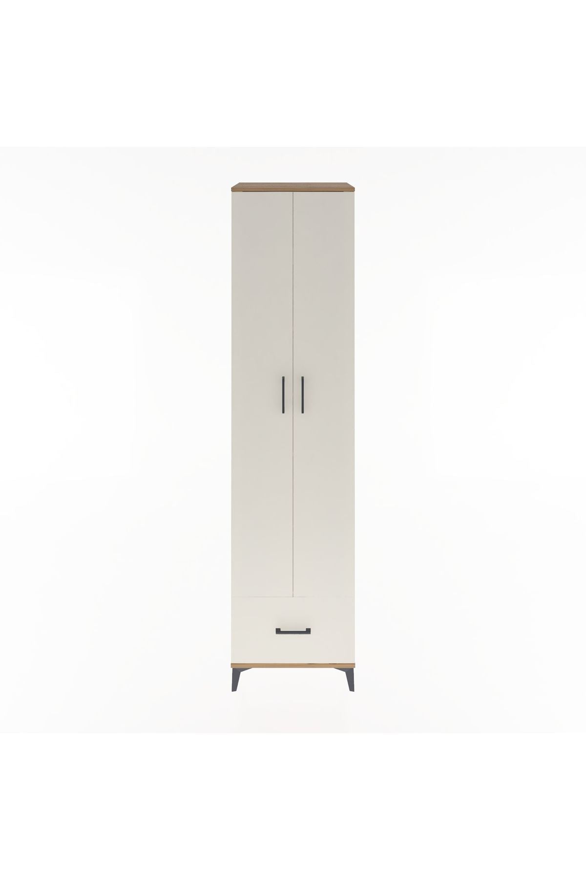 Hyperion Dolap 6 Raflı Tek Çekmeceli 2 Kapaklı 60x44x243 Çam-Aytaşı