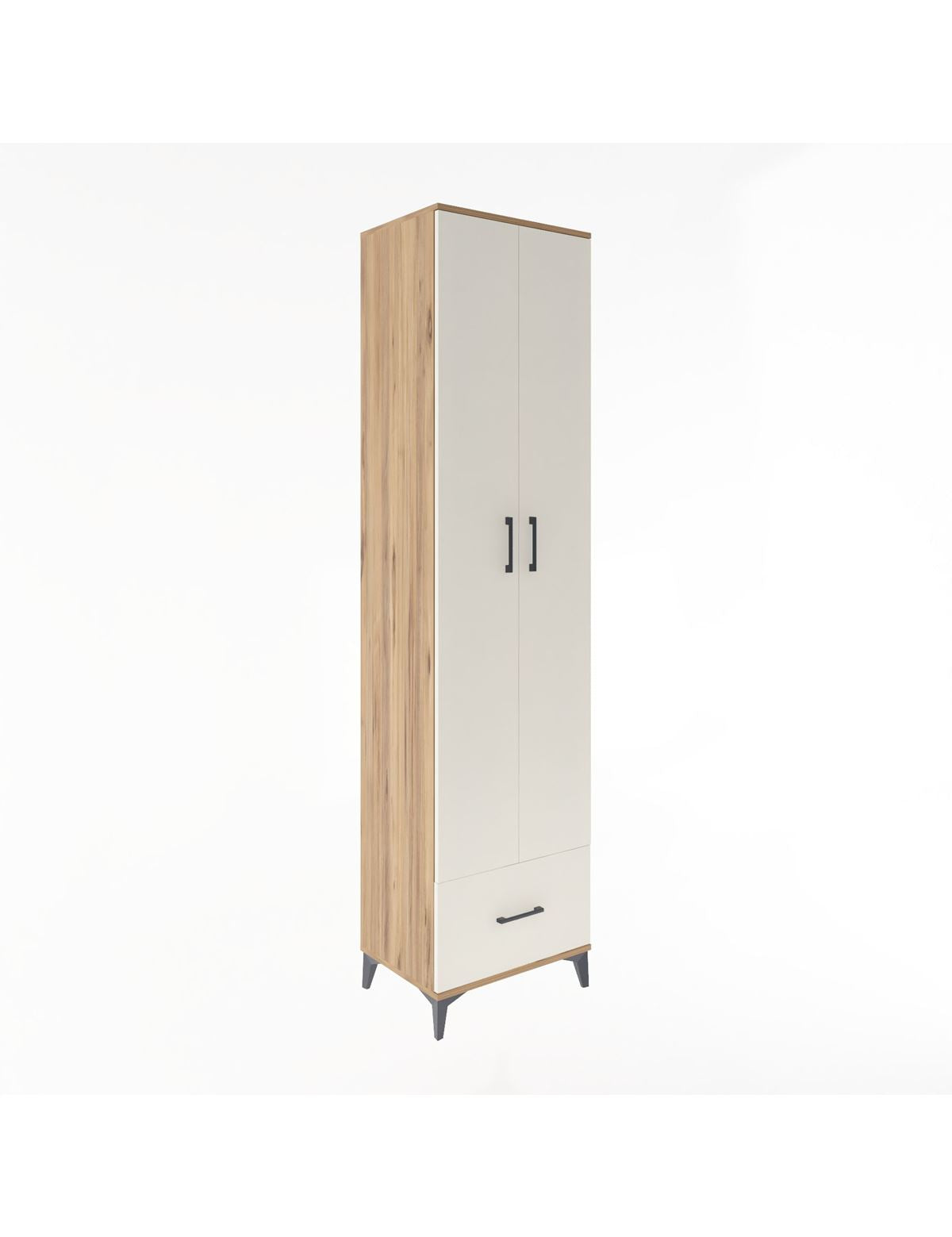 Hyperion Dolap 6 Raflı Tek Çekmeceli 2 Kapaklı 60x44x243 Çam-Aytaşı