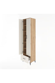 Hyperion Dolap 6 Raflı Tek Çekmeceli 2 Kapaklı 60x44x243 Çam-Aytaşı