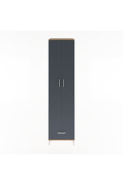 Hyperion Dolap 6 Raflı Tek Çekmeceli 2 Kapaklı 60x44x243 Çam-Antrasit