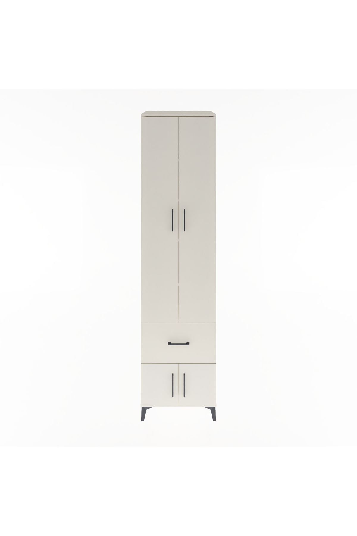 Hyperion Dolap 5 Raflı Tek Çekmeceli 4 Kapaklı 60x44x243 Aytaşı-Aytaşı