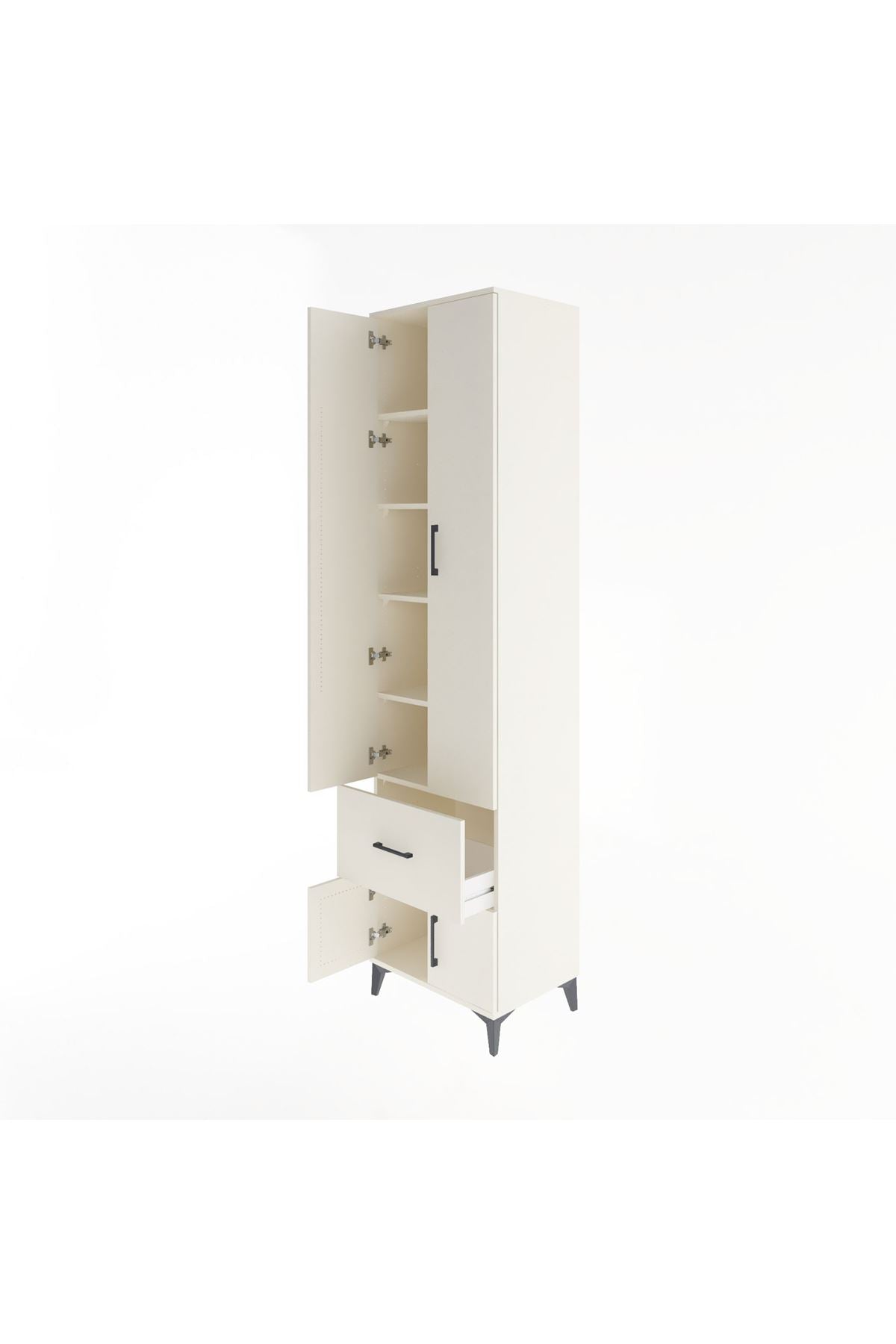 Hyperion Dolap 5 Raflı Tek Çekmeceli 4 Kapaklı 60x44x243 Aytaşı-Aytaşı