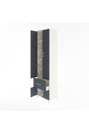 Hyperion Dolap 5 Raflı Tek Çekmeceli 4 Kapaklı 60x44x243 Aytaşı-Antrasit