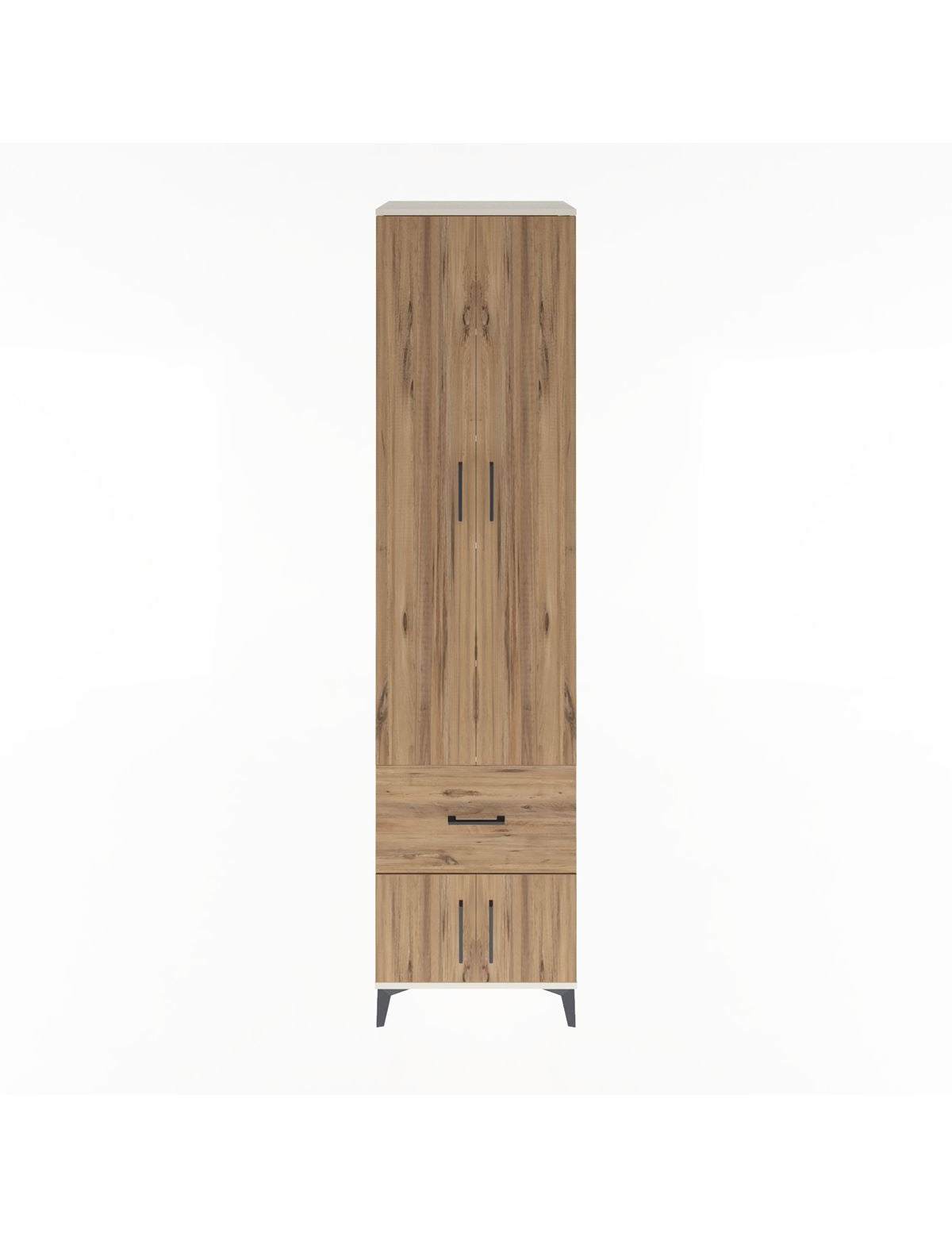 Hyperion Dolap 5 Raflı Tek Çekmeceli 4 Kapaklı 60x44x243 Aytaşı-Çam