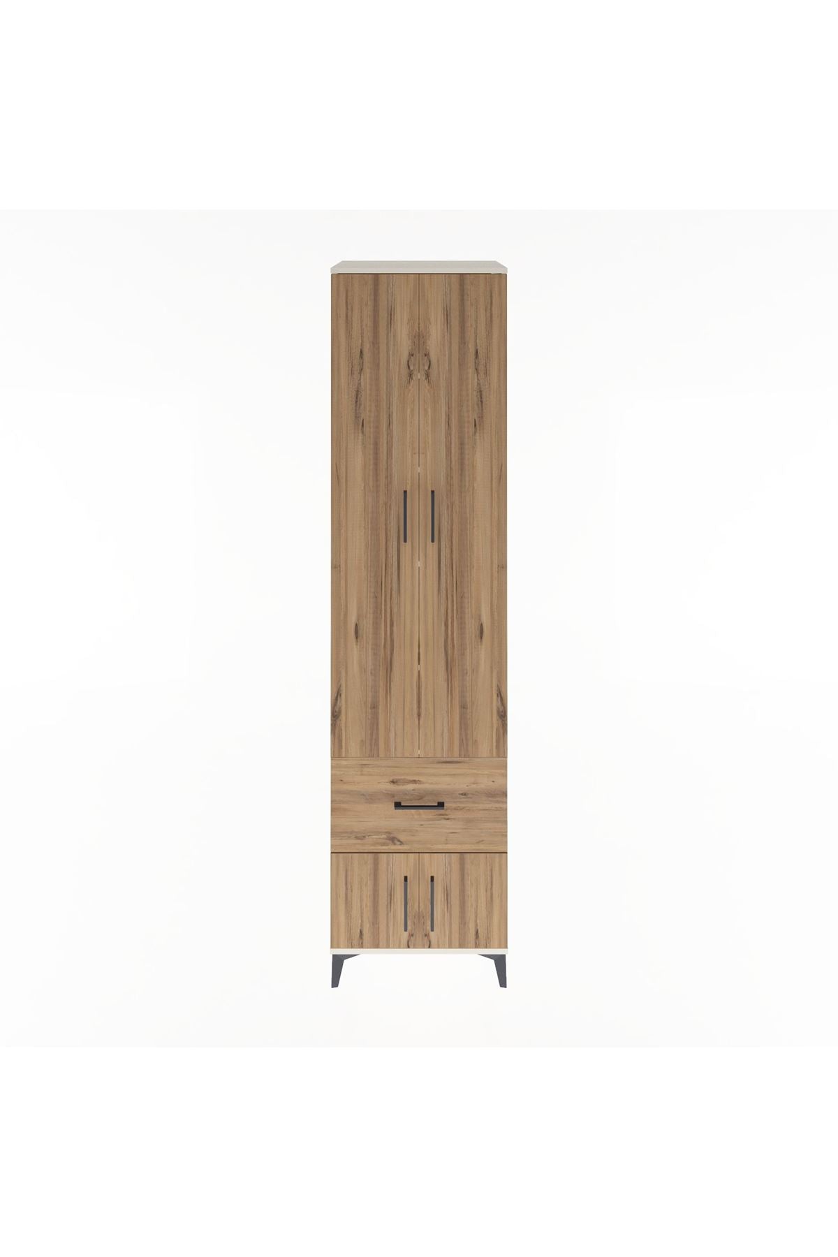 Hyperion Dolap 5 Raflı Tek Çekmeceli 4 Kapaklı 60x44x243 Aytaşı-Çam