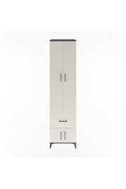 Hyperion Dolap 5 Raflı Tek Çekmeceli 4 Kapaklı 60x44x243 Antrasit-Aytaşı