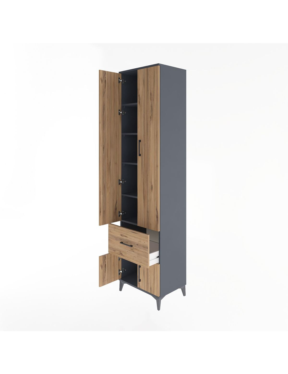 Hyperion Dolap 5 Raflı Tek Çekmeceli 4 Kapaklı 60x44x243 - S65M003V6B