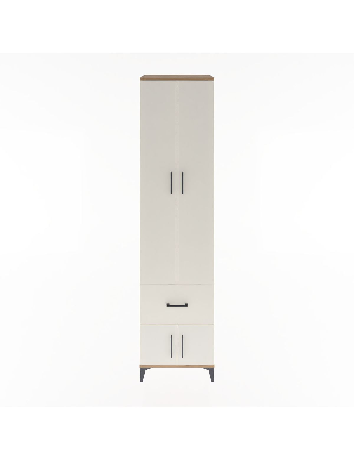 Hyperion Dolap 5 Raflı Tek Çekmeceli 4 Kapaklı 60x44x243 Çam-Aytaşı