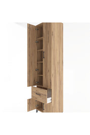 Hyperion Dolap 5 Raflı Tek Çekmeceli 4 Kapaklı 60x44x243 Çam-Çam