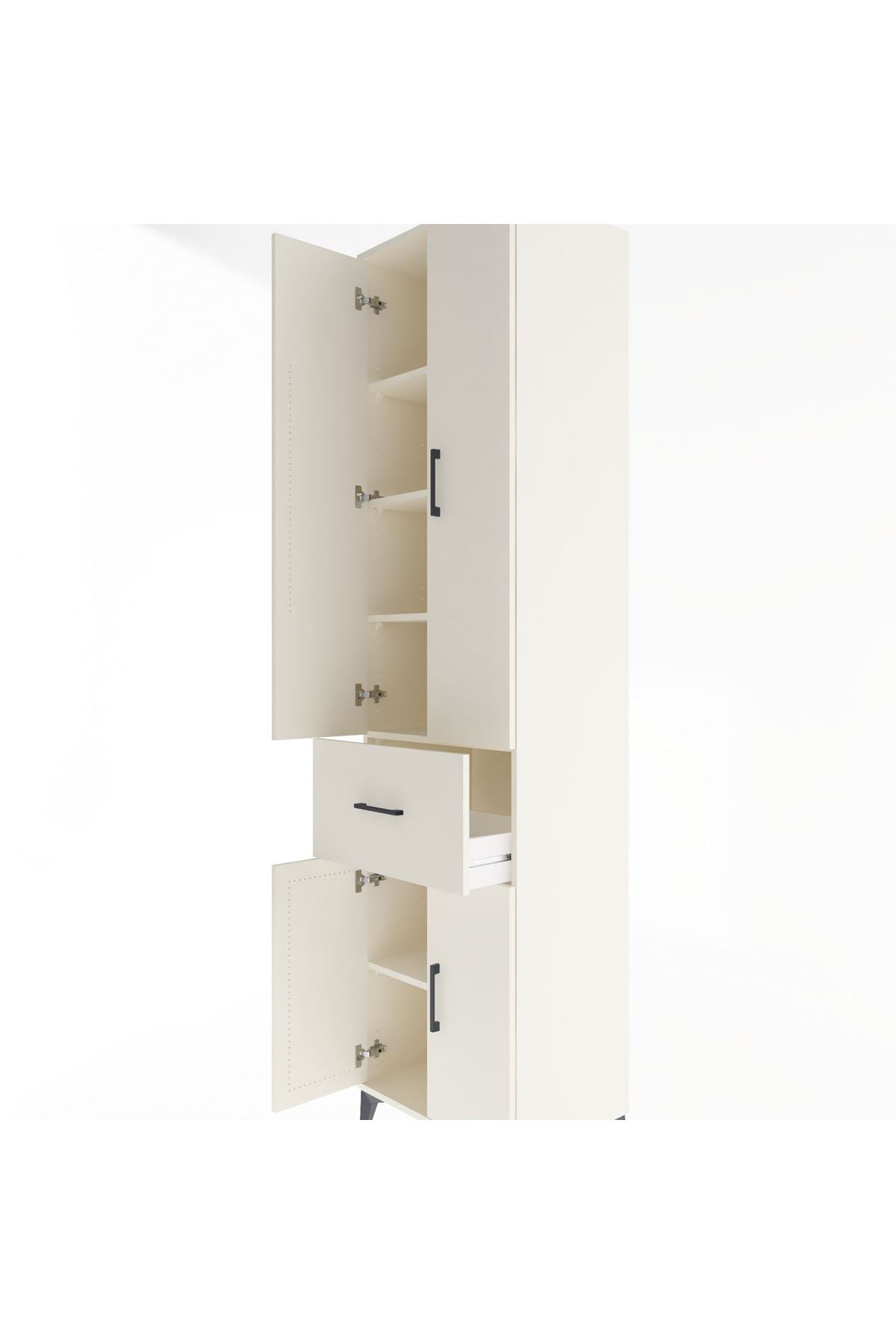 Hyperion Dolap 5 Raflı Tek Çekmeceli 4 Kapaklı 60x44x243 Aytaşı-Aytaşı