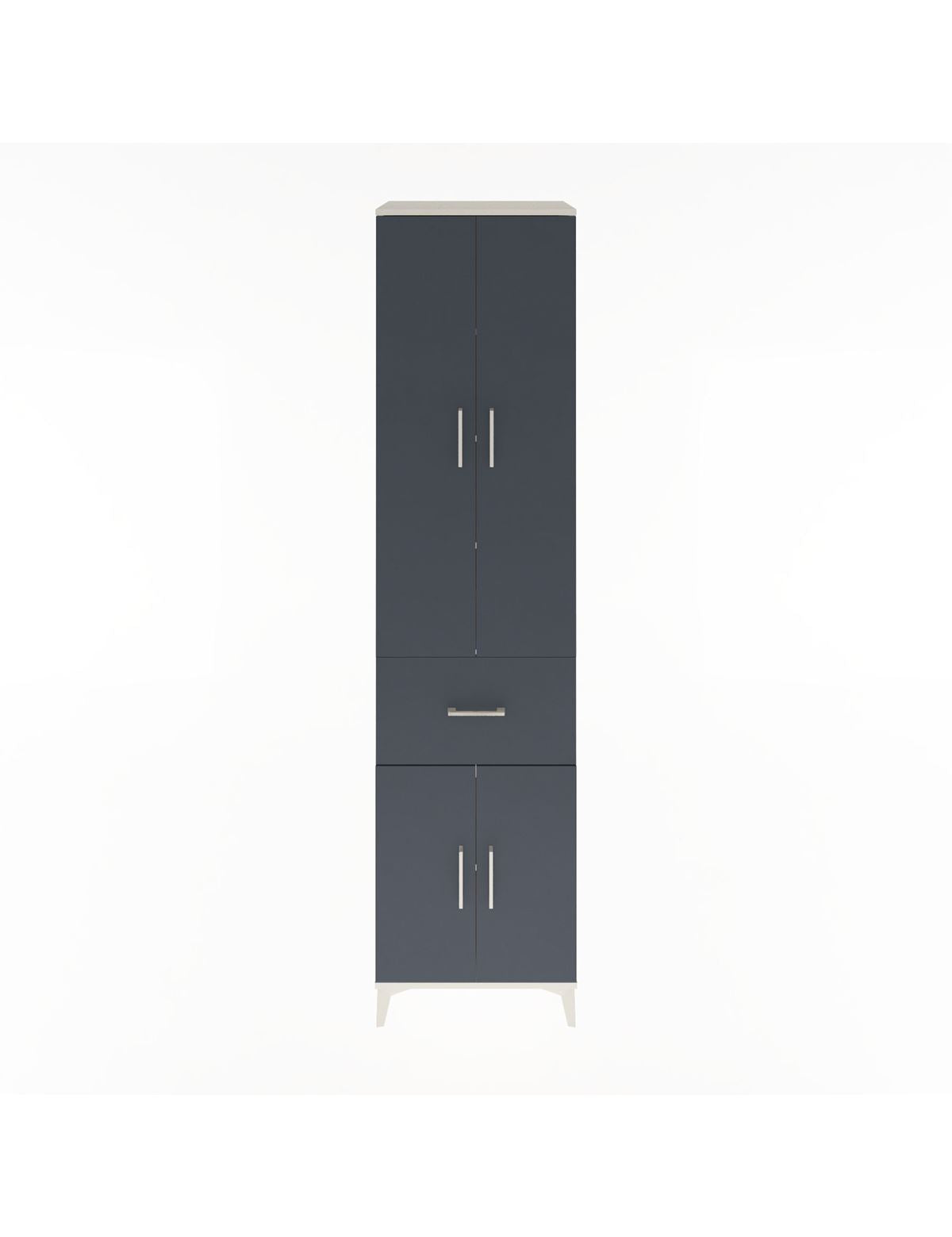 Hyperion Dolap 5 Raflı Tek Çekmeceli 4 Kapaklı 60x44x243 Aytaşı-Antrasit