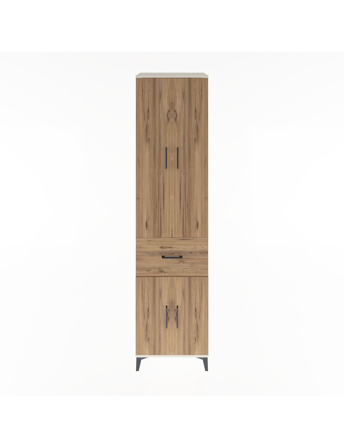 Hyperion Dolap 5 Raflı Tek Çekmeceli 4 Kapaklı 60x44x243 Aytaşı-Çam