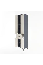 Hyperion Dolap 5 Raflı Tek Çekmeceli 4 Kapaklı 60x44x243 Antrasit-Aytaşı