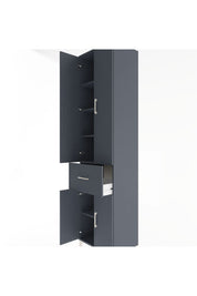 Hyperion Dolap 5 Raflı Tek Çekmeceli 4 Kapaklı 60x44x243 Antrasit-Antrasit