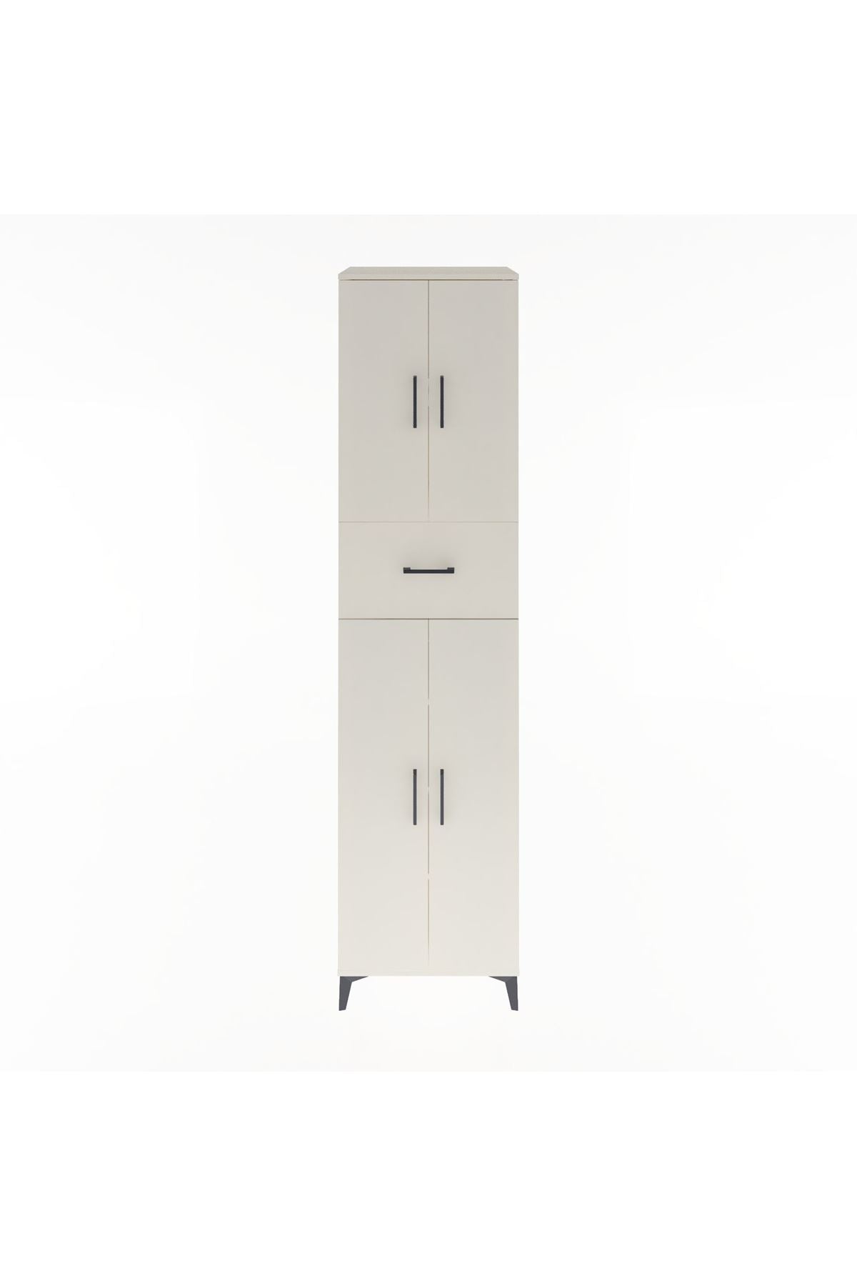 Hyperion Dolap 5 Raflı Tek Çekmeceli 4 Kapaklı 60x44x243 Aytaşı-Aytaşı