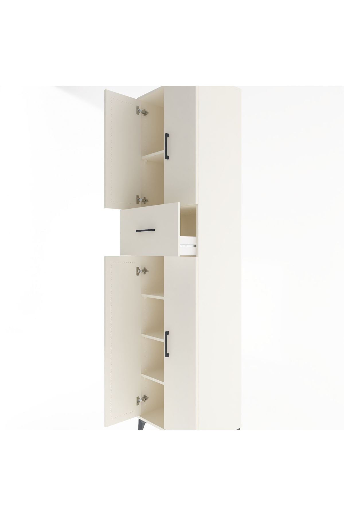 Hyperion Dolap 5 Raflı Tek Çekmeceli 4 Kapaklı 60x44x243 Aytaşı-Aytaşı